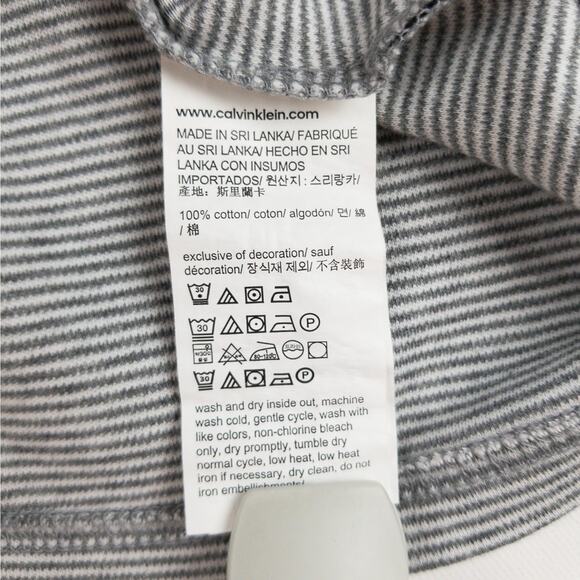 Calvin Klein Liquid Touch Polo Men’s 2XL Gray Stripe Soft Business Casual Shirt - Picture 7 of 12